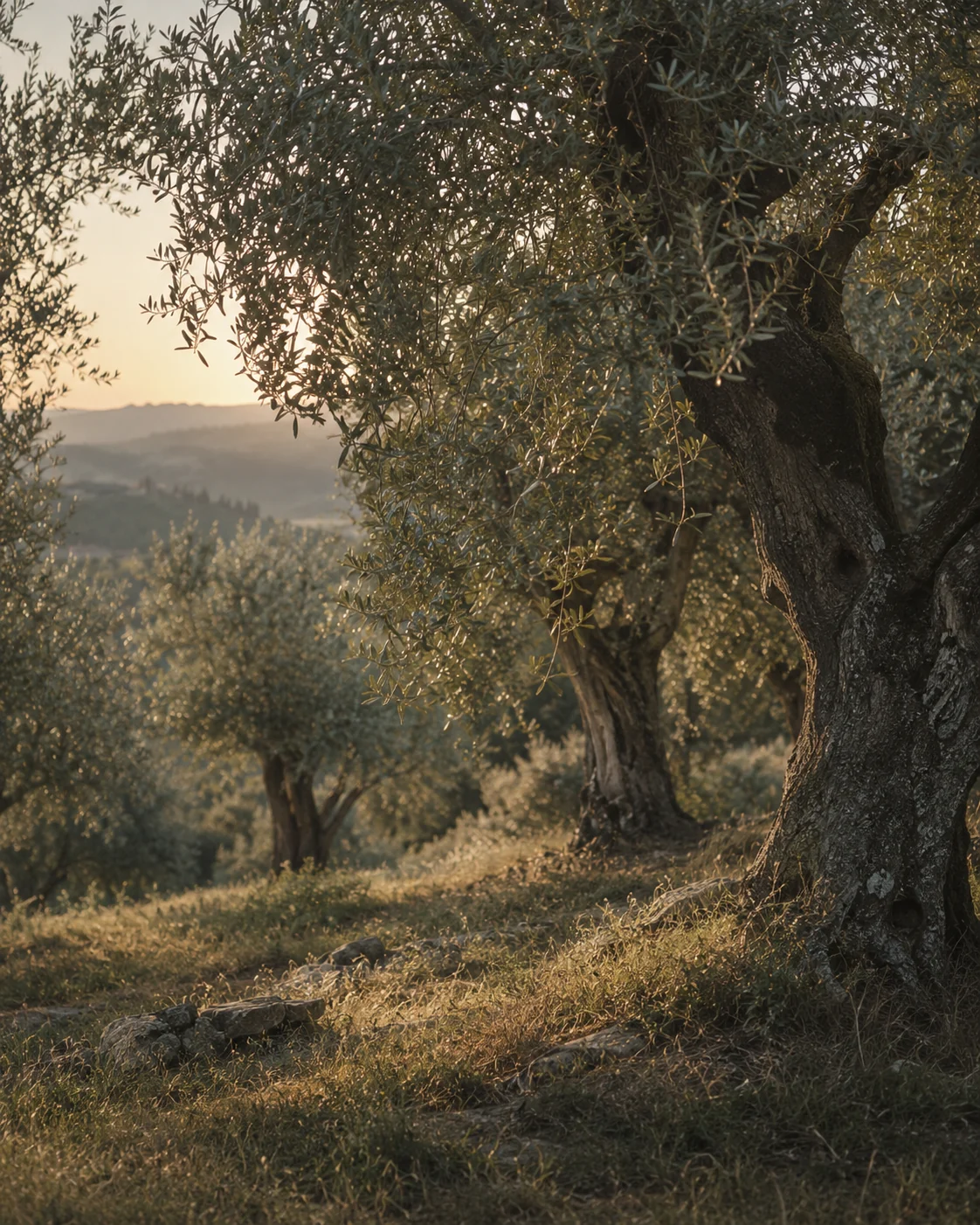 AI-created atmospheric illustration for Sunset elopement at The Lazy Olive